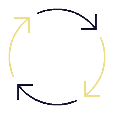 Wired outline 212 arrow 1 rounded loop cycle